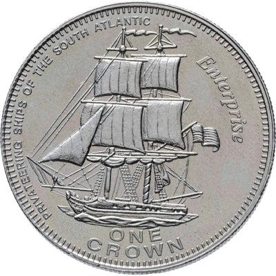 купить Тристан-да-Кунья, 1 крона (crown) 2006 Корабли-приватиры Южной Атлантики - "Enterprise"