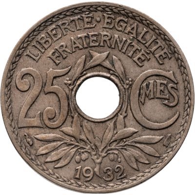 купить Франция 25 сантимов (centimes) 1932