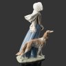 Купить Статуэтка "Дама с собачкой" ("Леди с борзой"), фарфор, роспись, Lladro, Испания, 1971-1974 гг.