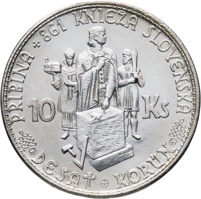 купить Словакия 10 крон (korun) 1944 "Князь Прибина"