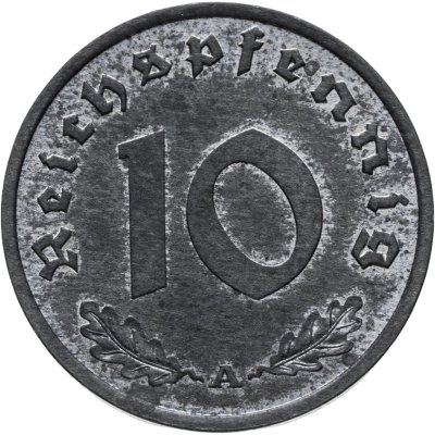 купить Германия, Третий рейх 10 рейхспфеннигов (reichspfennig) 1940, знак монетного двора "А" - Берлин