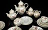 Купить Сервиз чайный с декором в виде роз на 6 персон (28 предметов), фарфор, деколь, люстр, золочение, Colditz (Кольдиц), ГДР, 1970-1990 гг.