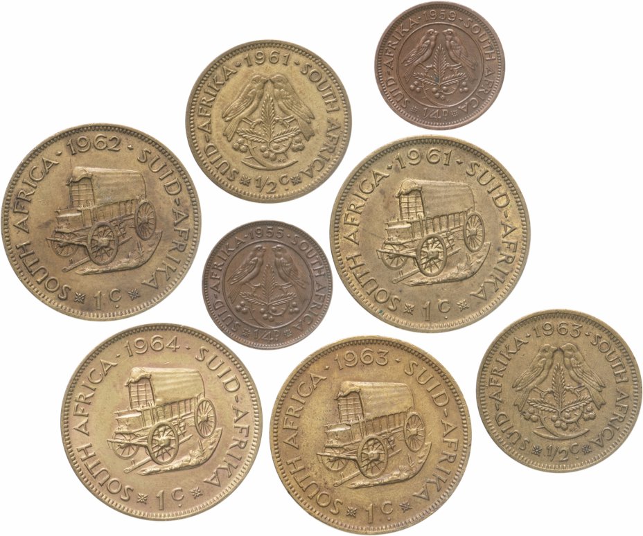 купить ЮАР набор из 8 монет 1955-1964