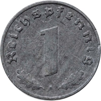 купить Германия, Третий Рейх 1 рейхспфенниг 1944 "А"