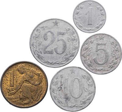 купить Чехословакия набор монет 1953-1960 (5 штук)