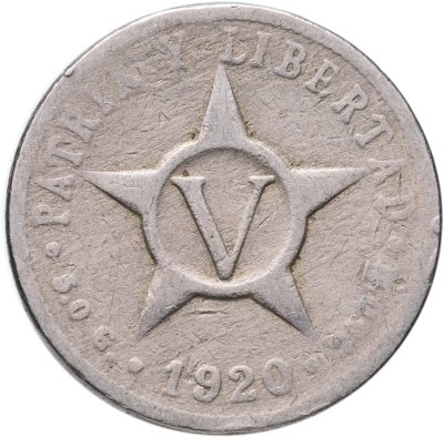 купить Куба 5 сентаво (centavos) 1920