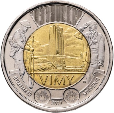 купить Канада 2 доллара (dollars) 2017 100 лет Битве при Вими