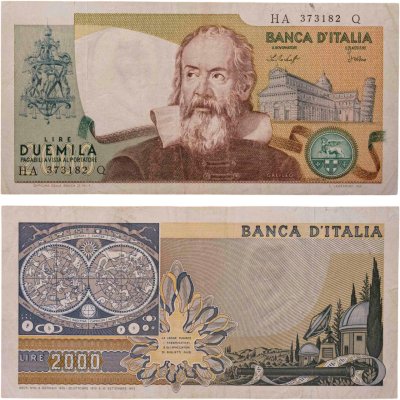 купить Италия 2000 лир 1973