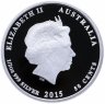 Купить Австралия 50 центов 2015 "Год козы цветная" в футляре, с сертификатом