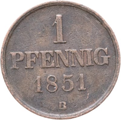 купить Германия, Ганновер 1 пфенниг 1851