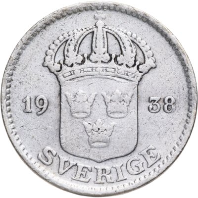 купить Швеция 25 эре (ore) 1938