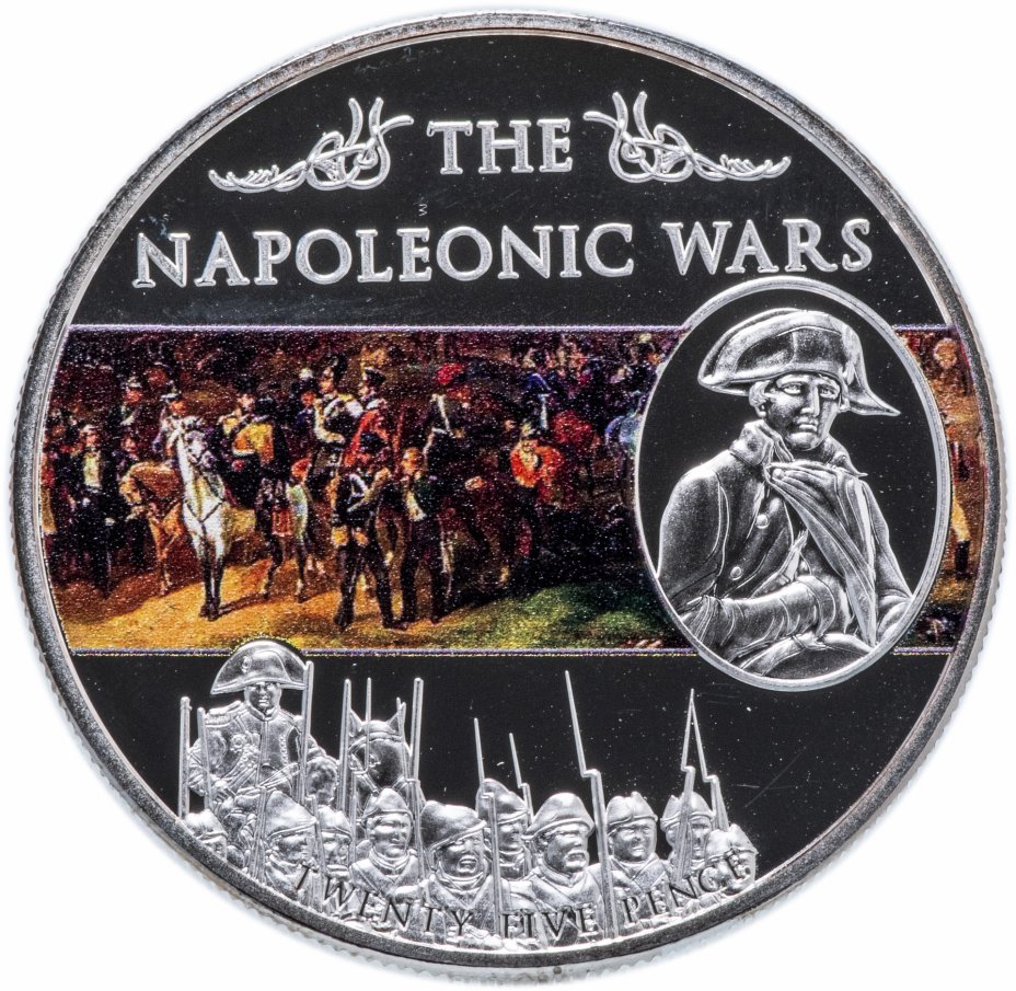 купить Остров Святой Елены 25 пенсов 2013 "Наполеоновские войны - битва при Лейпциге"