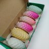 Купить Набор елочных игрушек "Шишки" в коробке, стекло, краска, картон (коробка), Московский завод ёлочных украшений, СССР, 1970-1990 гг.