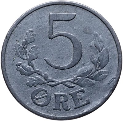 купить Дания 5 эре (ore) 1943