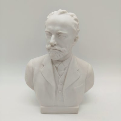 купить Бюст "П.И. Чайковский" , скульптор В.И. Сычёв, бисквит, Ленинградский завод фарфоровых изделий (ЛЗФИ), СССР, 1956-1967 гг.