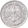 Купить Германия 50 рейхспфеннигов (reichspfennig) 1928, знак монетного двора "D" — Мюнхен
