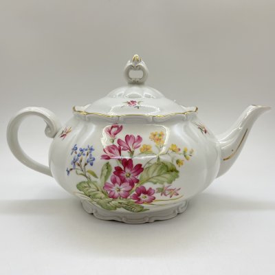 купить Чайник с цветочным декором, фарфор, деколь, золочение, Haas & Czjzek, Чехословакия, 1920-1950 гг.