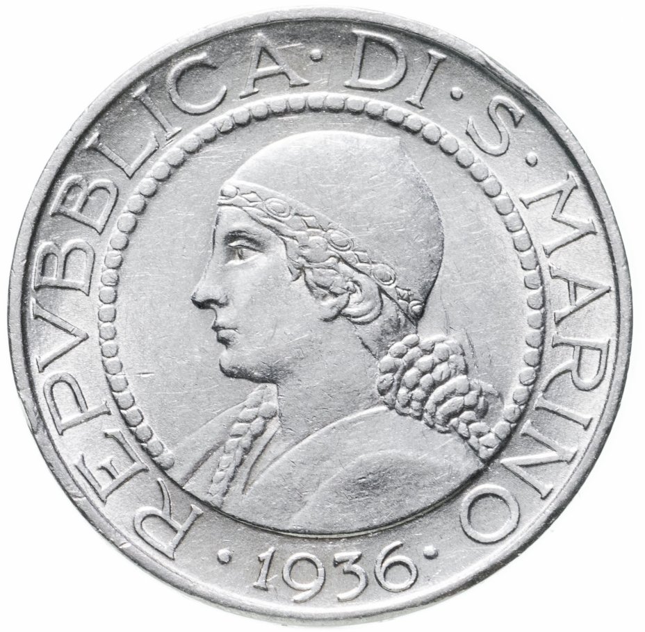 купить Сан-Марино 5 лир (lire) 1936