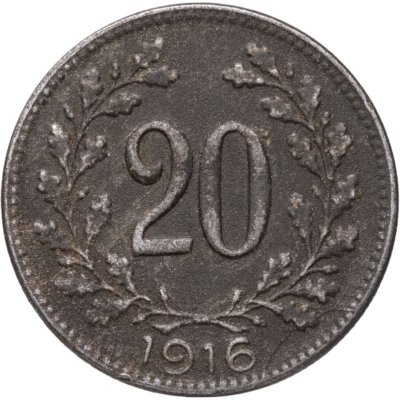 купить Австро-Венгрия 20 геллеров (heller) 1916 для Австрии