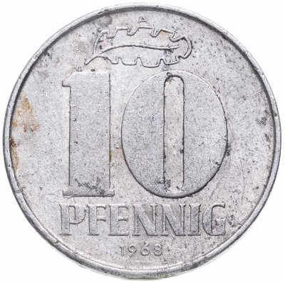 купить Германия, ГДР 10 пфеннигов 1968