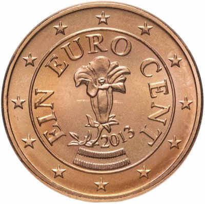 купить Австрия 1 евроцент (cent) 2013