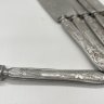 Купить Набор из 6 столовых ножей с декором на ручках, сталь, Павловский завод художественных металлоизделий им. С.М. Кирова, СССР, 1940-1970 гг.