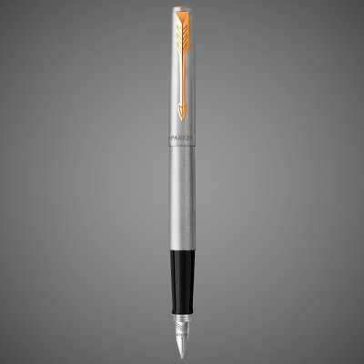 купить Перьевая ручка Parker Jotter Stainless Steel GT, Mblue, Металлы: нержавеющая сталь, пластик, позолота, хром, 2026 г.