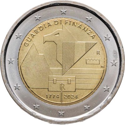 купить Италия 2 евро (euro) 2024 "250 лет финансовой гвардии"