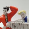 Купить Статуэтка "Русский перепляс", автор Н.Ф. Бобик, фарфор, роспись, золочение, Полонский завод художественной керамики (Полонное ЗХК), СССР, 1973-1991 гг.