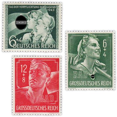 купить Германия, Третий рейх набор из 3 марок 1943-1944
