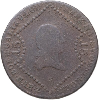 купить Австрия 15 крейцеров (kreuzer) 1807 знак монетного двора "A" - Вена