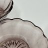 Купить Набор из трех розеток аметистового оттенка, цветное стекло, пресс, СССР, 1950-1980 гг.