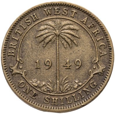 купить Британская Западная Африка 1 шиллинг (shilling) 1949