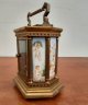 Купить Дорожные каретные часы, бронза, фарфор, роспись, Франция, 1890-1910 гг.