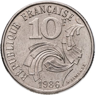купить Франция 10 франков (francs) 1986 "Свобода, Равенство, Братство"
