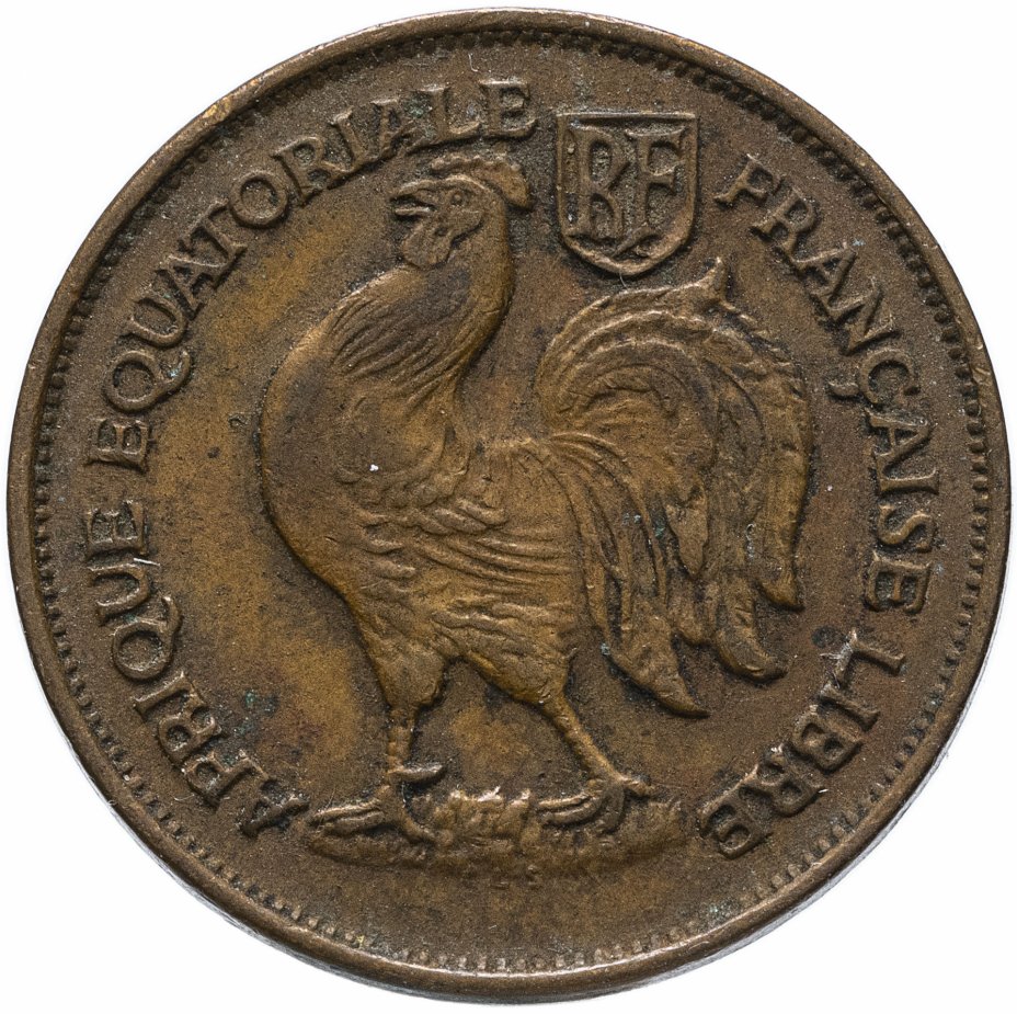 купить Французская Экваториальная Африка 1 франк (franc) 1943