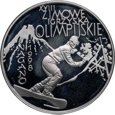 купить Польша 10 злотых (zlotych) XVIII зимние Олимпийские Игры, Нагано 1998