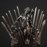 Купить Подставка для ножей в стиле модерн, украшенная фигуркой девушки, ножи в подборе (фабрика М.И. Теребина), металл, серебрение, Schiffers & Co. (А.Б. Шифферс и Ко), Царство Польское, 1885-1914 гг.