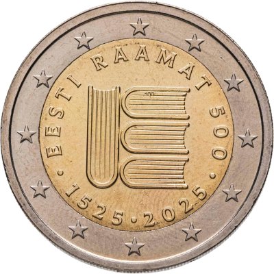 купить Эстония 2 евро (euro) 2025 "500-летие первого печатного текста на эстонском языке"