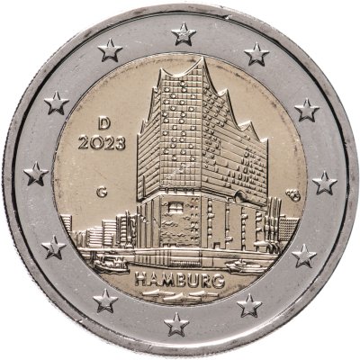 купить Германия 2 евро 2023 "Гамбург (Эльбская филармония) " Двор G