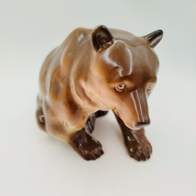 купить Статуэтка "Медведь бурый", скульптор П.П. Веселов, фарфор, аэрография, Ленинградский фарфоровый завод (ЛФЗ), Российская Федерация, 1991-2005 гг.