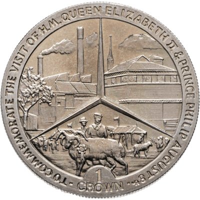 купить Остров Мэн 1 крона (crown) 1989 "Королевский визит"