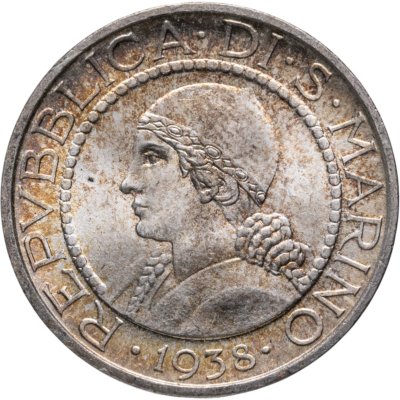 купить Сан-Марино 5 лир (lire) 1938
