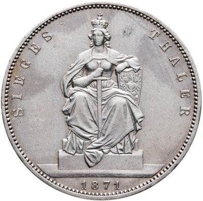 купить Германия, Пруссия 1 талер 1871 "Победа во Франко-Прусской войне"