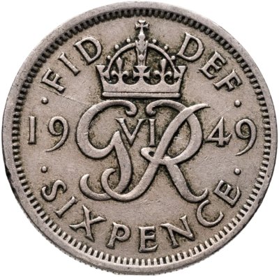 купить Великобритания 6 пенсов (pence) 1949