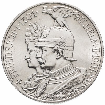 Купить Германия (Империя) 2 марки (mark) 1901  200 лет Пруссии