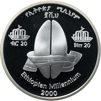 купить Эфиопия 20 быров 2008 Новое эфиопское тысячелетие - Люси, в футляре с сертификатом