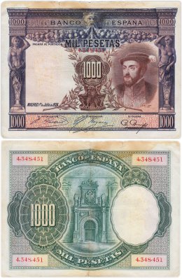 купить Испания 1000 песет 1925