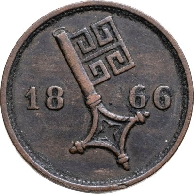 купить Бремен 2 1/2 шварена (schwaren) 1866