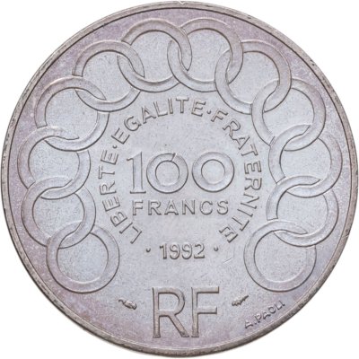 купить Франция 100 франков (francs) 1992